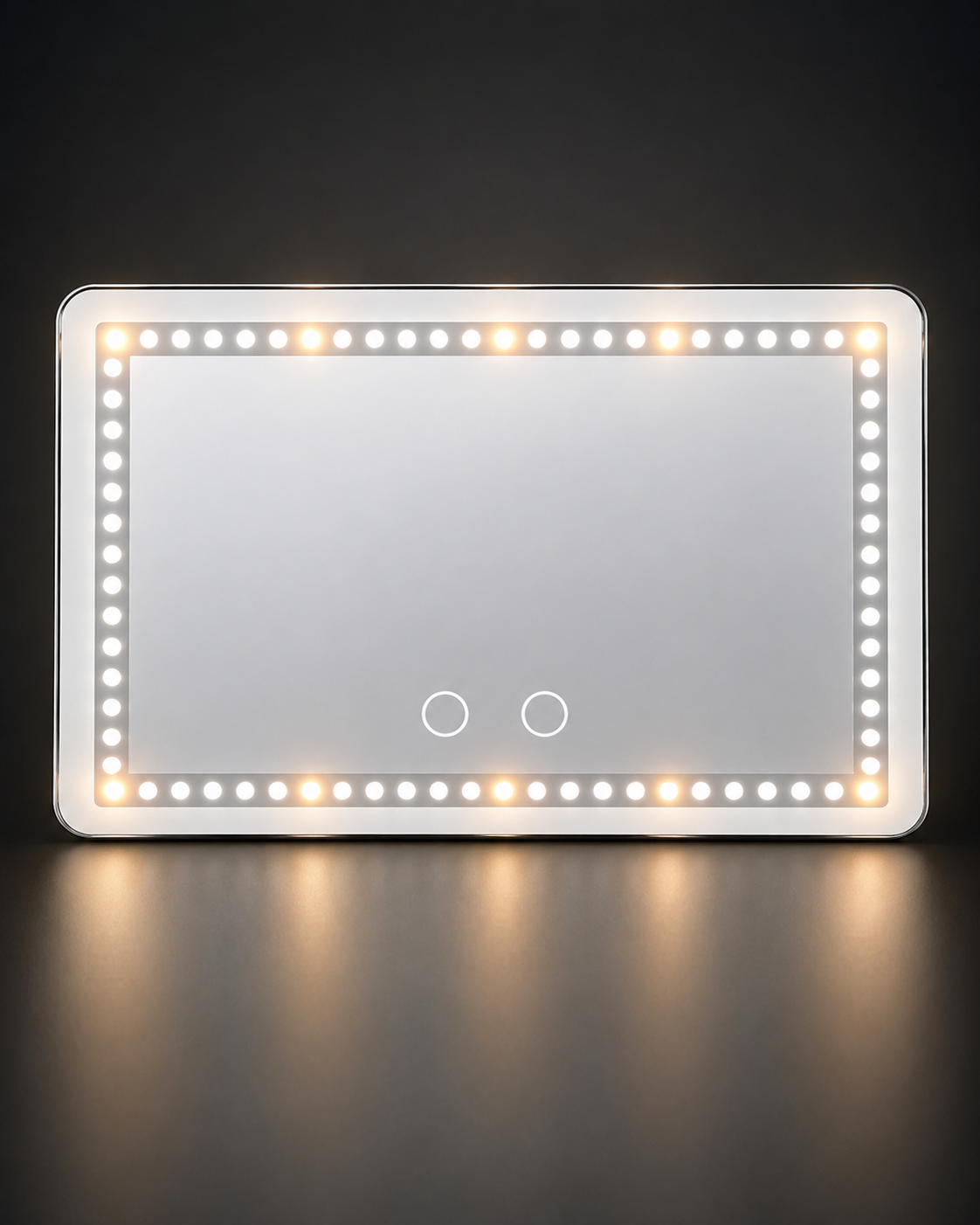 Espejo de Tocador para Auto con Luz LED Regulable y Sistema Táctil