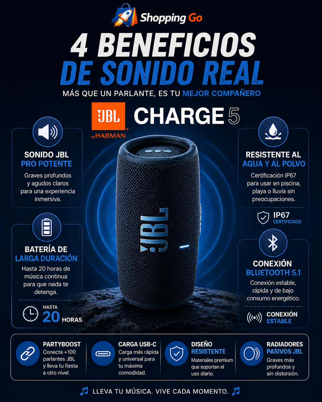 HydroBeat Xtreme JBL Charge 5