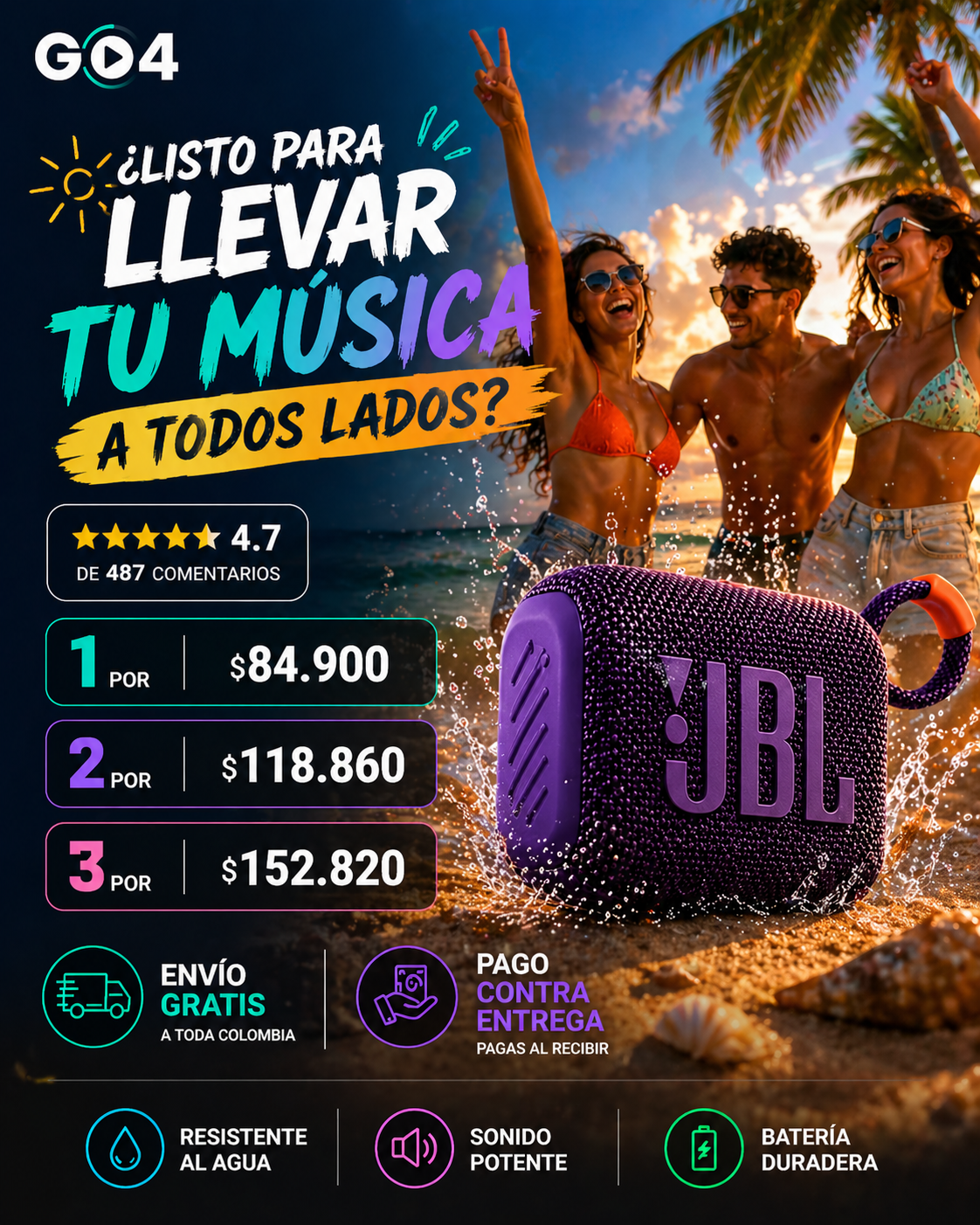 Parlante JBL GO4